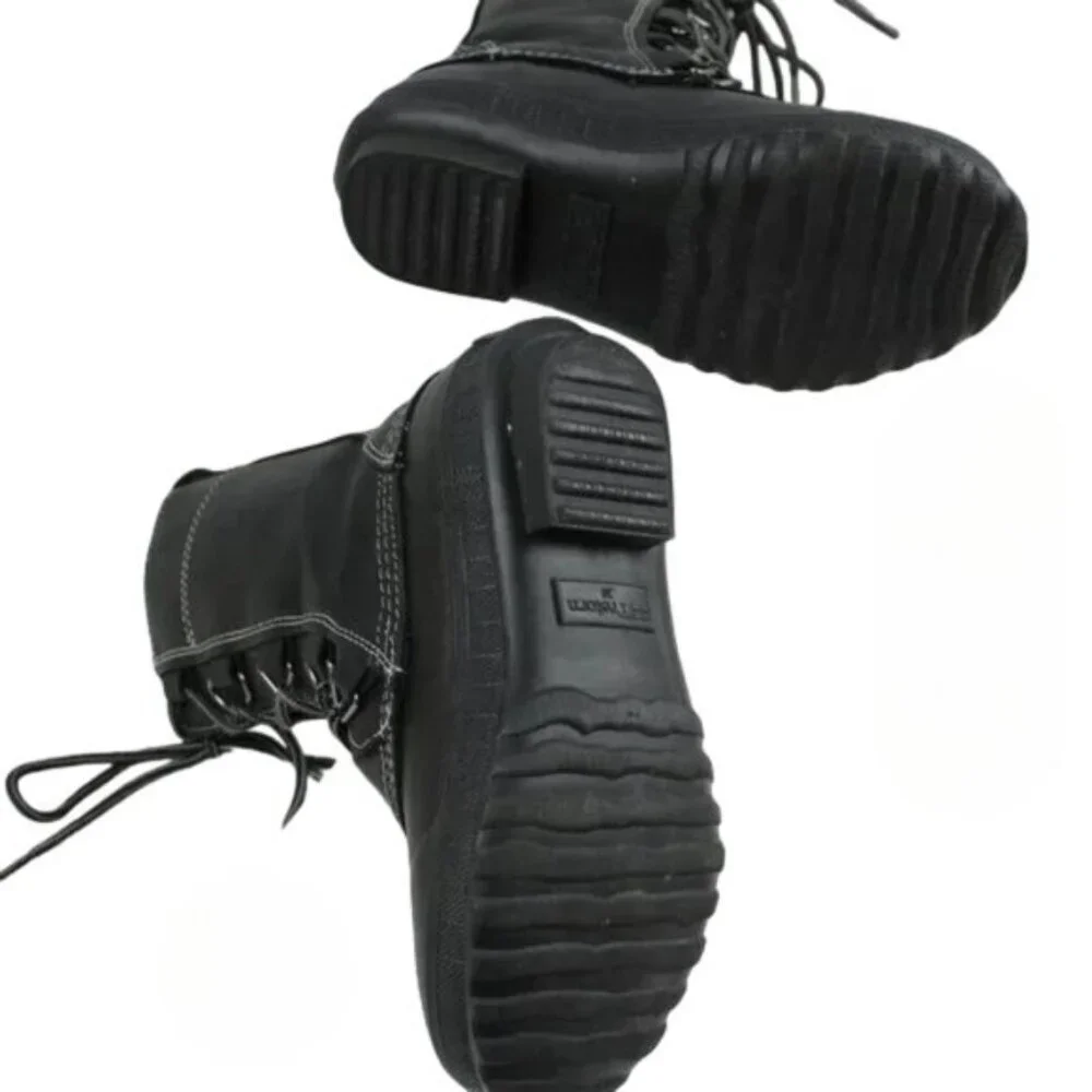 Tretorn Aspelina Waterproof Black Combat Moto All Weather Boot, Size 36